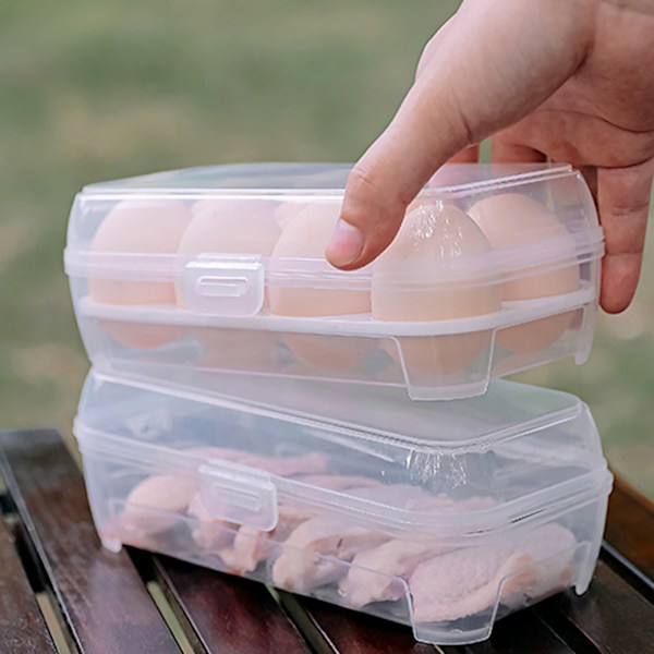 3/4/8 Grid Egg Storage Box with Egg Tray Portable Shockproof Egg Box for Camping 3 Grids 3 Grids