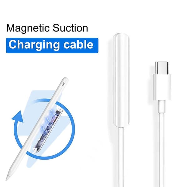 Fonken Type C Magnetisk Stylus Opladeradapter til Apple Pencil 2 2. USB C Magnetisk Opladerkabel