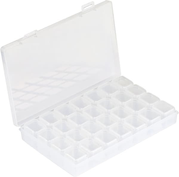 Multi-Diamond Broderi Opbevaringsboks 28-Gitter Smykker Øreringe Perler Halskæde Opbevaringsboks Display Case
