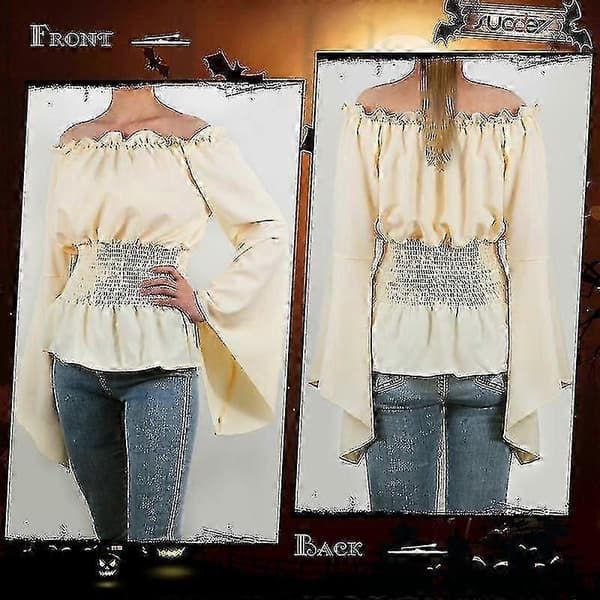 Renæssance Off Shoulder Toppe til Kvinder Kostumer Bluse Bondebluse