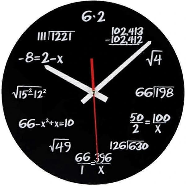 Mathematical Wall Clock, Innovative Timepiece Unique Wall Clock with Mathematical Formulas, Simple Mathematical Equation