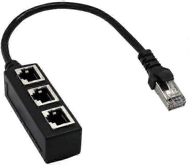 2025 Netværk 1 til 3 Port Ethernet Adapterkabel - Splitter til Ethernet En-til-Tre Forlængelse