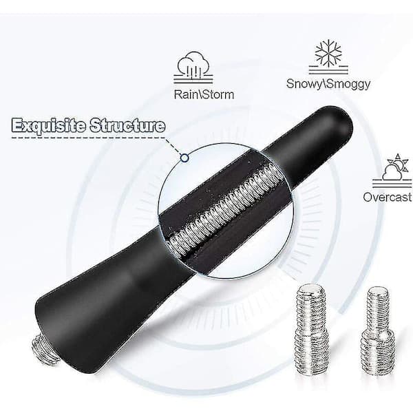 Newway Kraftig FM/AM/DAB Bilradioantenne - 6,5 cm Kort Miniantenne med Mottaksfunksjon