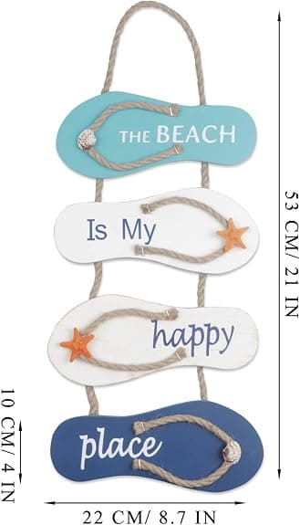 1 stk nautisk strandflipflopdekorasjon flipflop-ornament vegg H