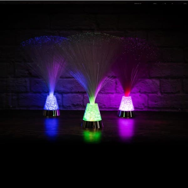 Fiberoptisk lampe / fiberlampe - multifarvet
