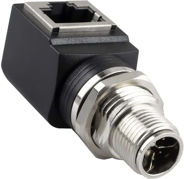M12 X-Code 8-stifts till RJ45-adapter