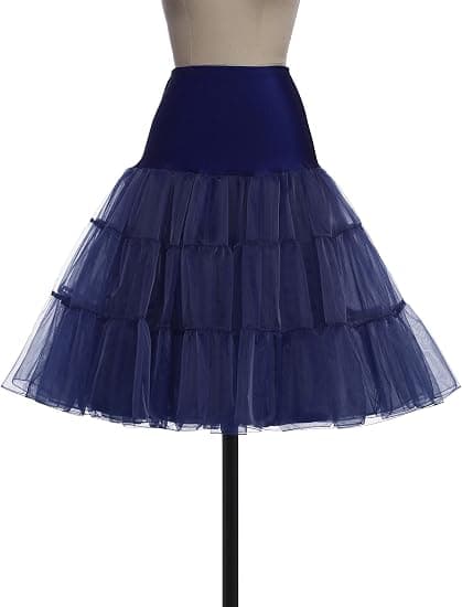 50'er underkjole Rockabilly kjole Tutu nederdel til kvinder Blå blå M M blue