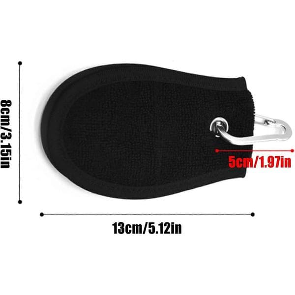 Golfhåndklæde med klips til mænd, mikrofiber golfbaghåndklæde, dyb snavsfjernelse og dobbelt slørbeskyttelse