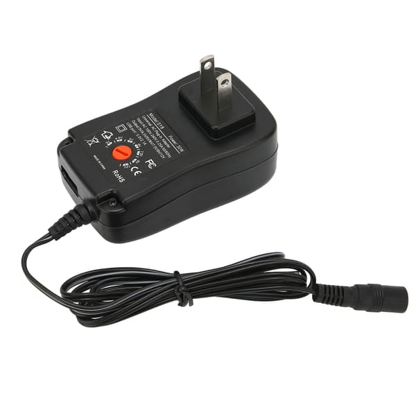 Multifunktionel 30W universel strømadapter med USB-port justerbar spænding strømadapter 100‑240V US-stik