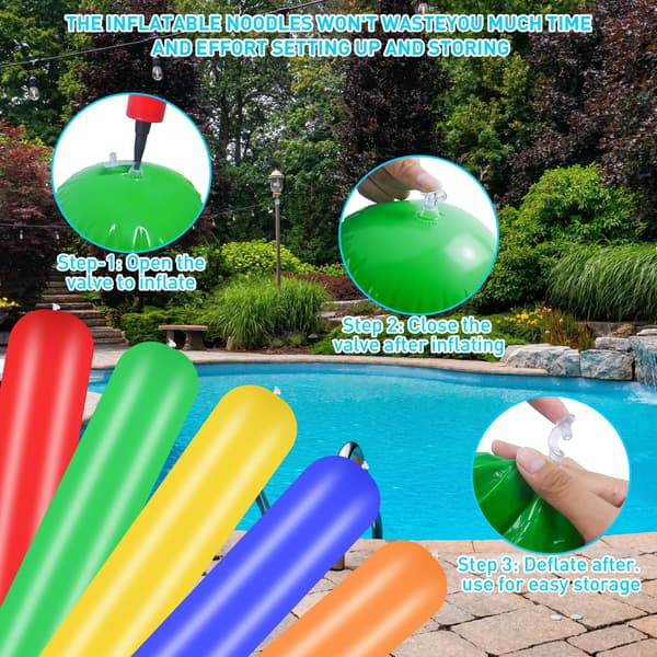 Glitterkonfetti 10-delt sæt til polterabender og poolfester, oppustelige baderinge og strandbolde, festligt design