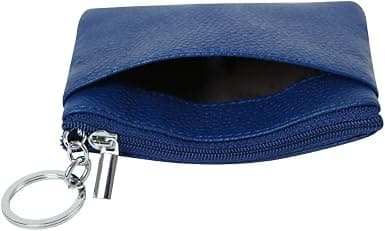 (Blå) Dame Ægte Læder Møntpung Mini Taske Vekslepung