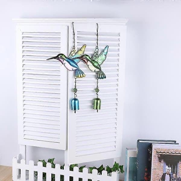 Ornament 5007 Green Hummingbird (Bell Style) White Box