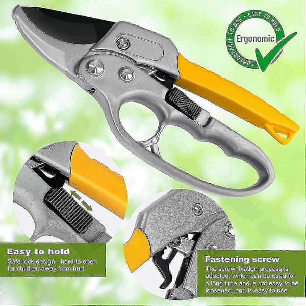 Premium Garden Shears, German Pruning Shears, Ratchet Loppers, Garden Tools Garden Shears, Arthritis Weak Hand Clippers