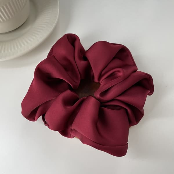 Dybe blå silkehårscrunchies, farverige elastiske hårscrunchies,