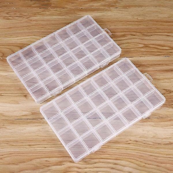 28 Compartment Plastic Storage Jewelry Box Compartment Container for Beads Earring Box for Ring Earrings Necklace Crafts