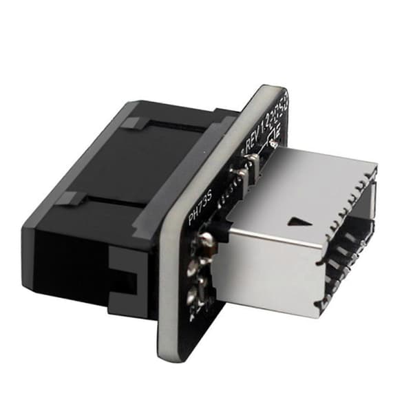 Laadukas USB-etupaneelisovitin - Type-E naaras USB 3.0 19 PIN urossovitin sisäinen pystysuora otsikkohajotin