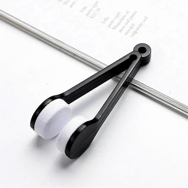 New Double-Sided Glasses Brush, Soft Microfiber Glasses Cleaner, Glasses Cleaning Brush, Drying Tool Green