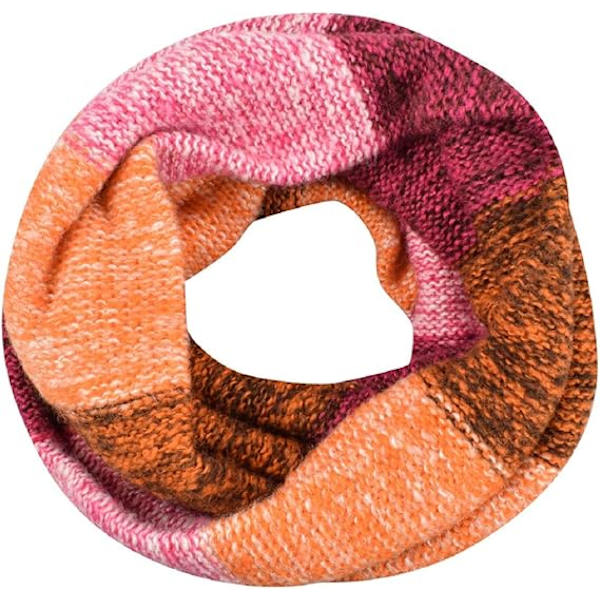 Kvinner Fargerikt Skjerf Vinter Strikket Loop Infinity Skjerf Varm Wrap Cowl (C)