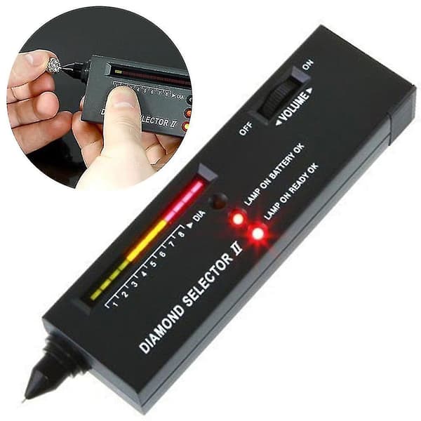 Diamond Selector II Gulltestsett med Edelstenspenn, Bærbar Elektronisk Diamanttester med LED