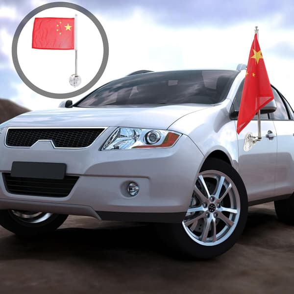 Sugekoppmontert robust og allsidig universell flaggstangholder i rustfritt stål for bilflaggstativ Flaggstenger for parader -