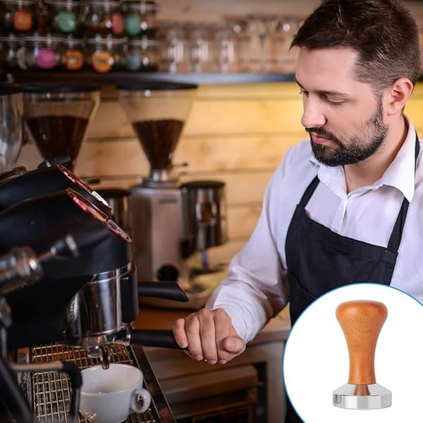 1 stk. kaffepresser i rustfrit stål, espressopresser, 51 mm 304 rustfrit stål