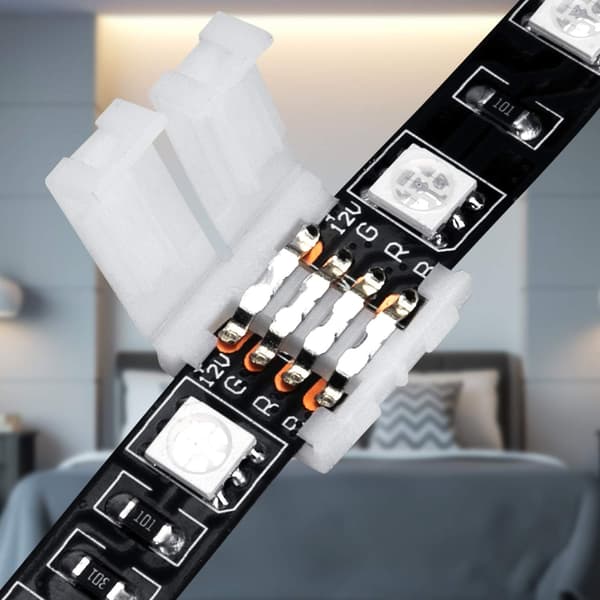 10-pak 4-bens RGB LED-strip lysstik 10 mm trådløs loddefri