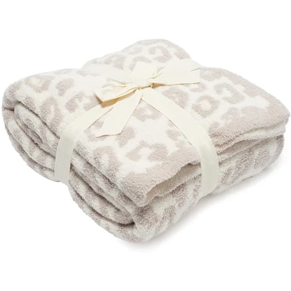 【xj】100*120cm Ultramyk Leopardpledd, Vendbart og Pustende Mikrofiberpledd. Gepardpledd Leopardmønstret Pledd. Perfekt for Sofa, Seng og T