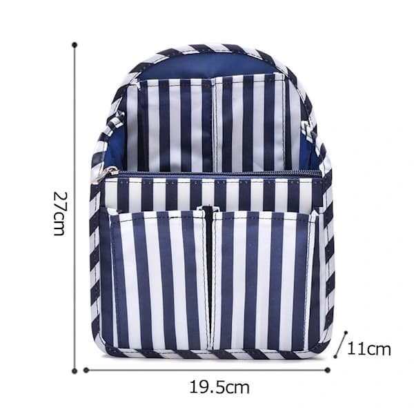 Ryggsäck Förvaringsinsats Väska Innerfack Sorteringsväska Foder Organizer Rosa Rand Rosa Rand Pink Stripe