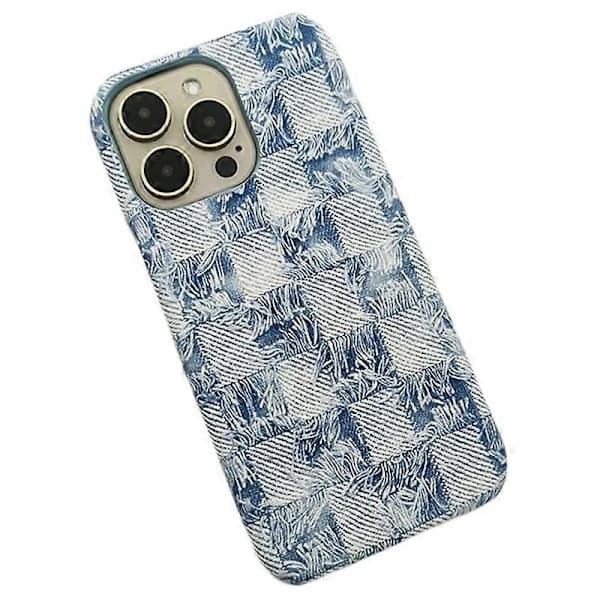 Grossist Telefoncover Jeans Tekstur PU+PC Anti-ridse Telefonskal til iPhone 13 Pro Max