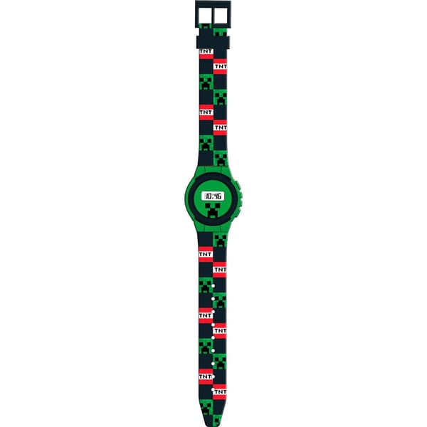 Minecraft digital klocka med LED-skärm och justerbar rem