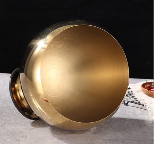 Sockerskål i guld rostfritt stål, sfärisk kryddburk, mintförvaring A - A