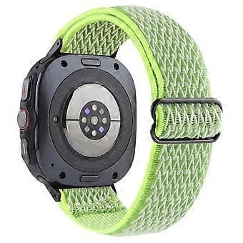 Compatible for Samsung Galaxy Watch Ultra 47mm Woven Band Wave Pattern Watch Strap (Yellow)