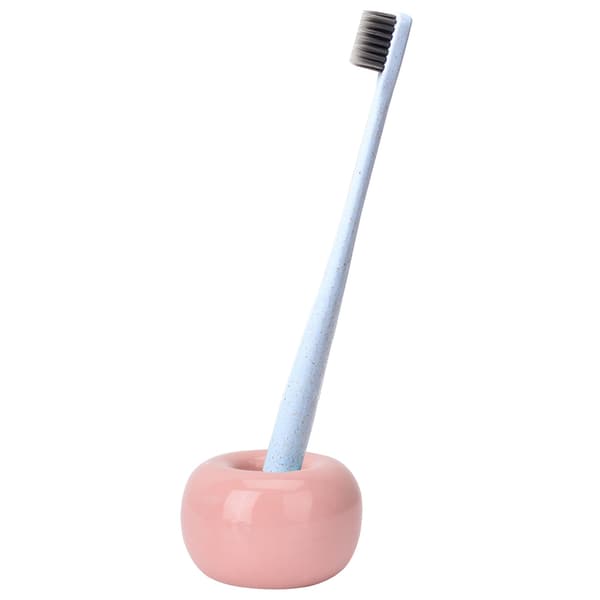 Doughnut Ceramic Toothbrush Holder Novelty Candy Color Cute Multifunctional Toothbrush Base Pink