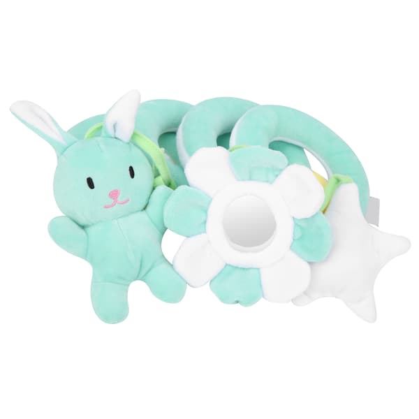 Green Plush Spiral Activity Rattle Hanging Toy for Stroller Newborn Infant