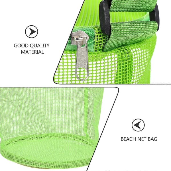 Strandtaske Netopbevaring til Opbevaring 1 stk. Store Strandtasker Grøn PVC