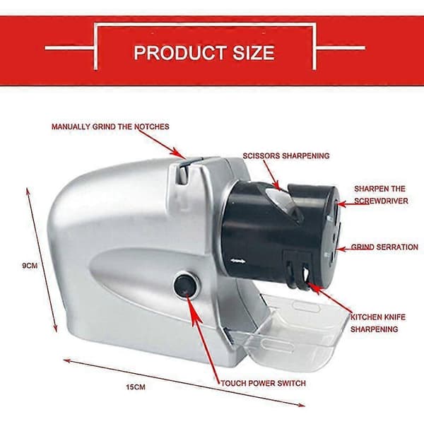 Electric Knife Sharpener, Kitchen Knife Sharpener, Non-Slip Base for Knife Scissor Screwdriver