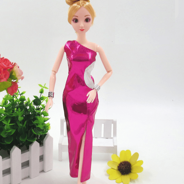 16 Barbie Dukker Tilfældige Bryllupskjoler Korte Kjoler Kjoler D D