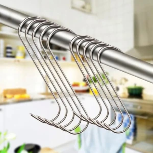 Stainless Steel Smoking Hooks 15-pack, Sharp Durable Meat and Fish Hooks for Home Smoking, 15 cm