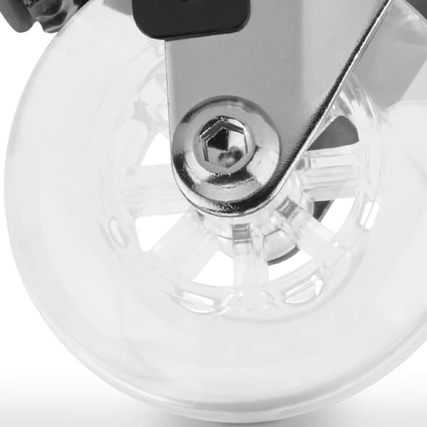 4 x Møbelhjul ? 50 mm transparent med høydejustering svingbar