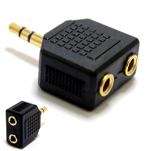 3,5 mm 1 til 2 Dobbelt Hovedtelefon Headset Y Splitter Kabel Ledning Adapter Jackstik