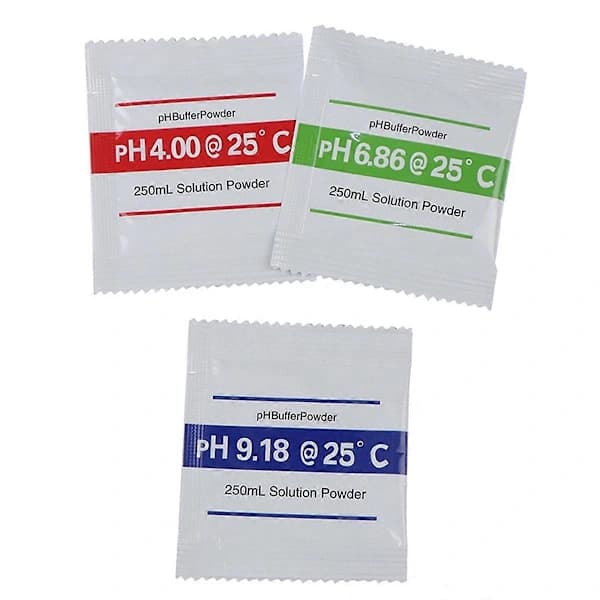 30 stk PH Pulveropløsning Buffer Kalibreringspose PH4.00/ PH6.86/PH9.18 PH Kalibreringsopløsningspakke