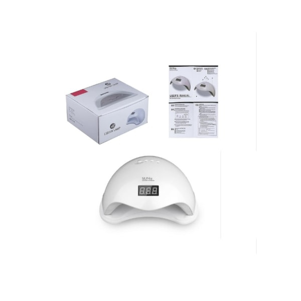48W UV/LED-lampa med timerfunktion, vit