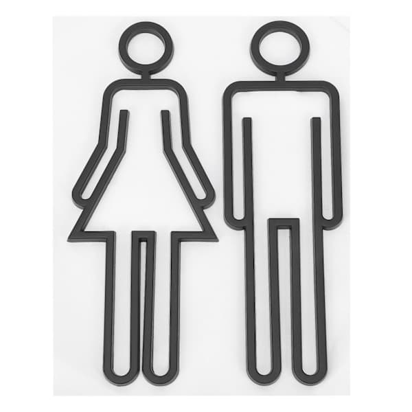 1 par toalettskyltar toalettidentifieringsskyltar toalettskyltar