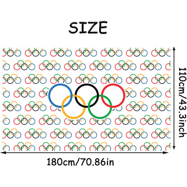 Olympiske dekorasjoner Banner 180 x 110 Ringer Spill Internasjonalt Sportstema Pos