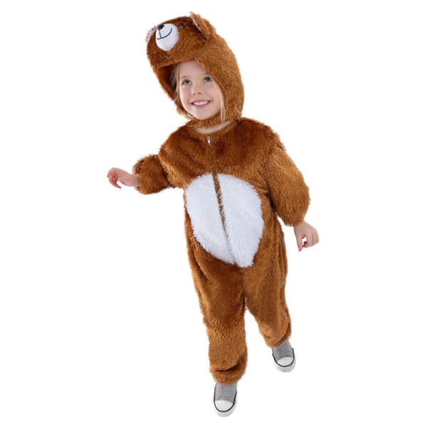 Smiffys Barn/Barn Bjørnedrakt 7-9 År Brun/Hvit Brown/White 7-9 Years