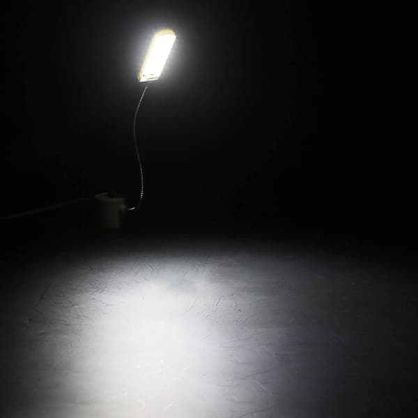 2 STK 2W 30LED Symaskinelampe Fast Base Fleksibel Magnetisk Tu