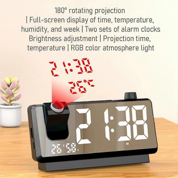 Projektionsvækkeur HD LED-display Smart Projektionsure B (FMY)