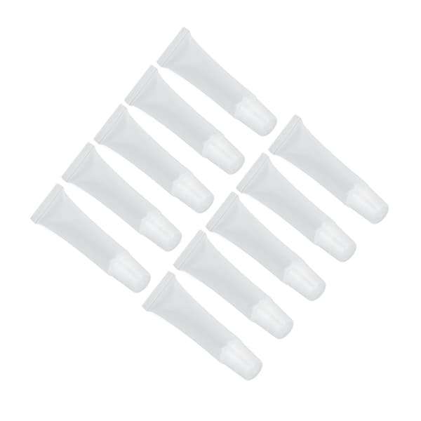 10 stk 15ML Tomme Lipglossrør Profesjonelle Bærbare PVC Leppepomadebeholdere for Kosmetikk DIY