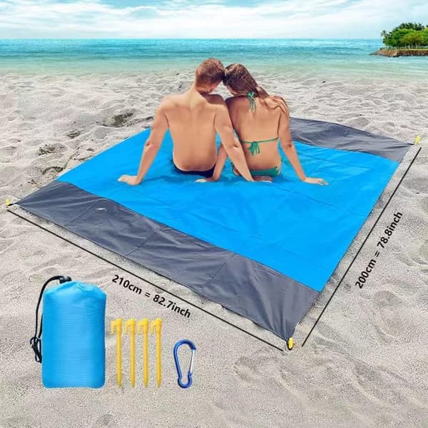 (Sininen) Rantamatto Piknik-viltti 200x210cm Ultralight Rantaviltti