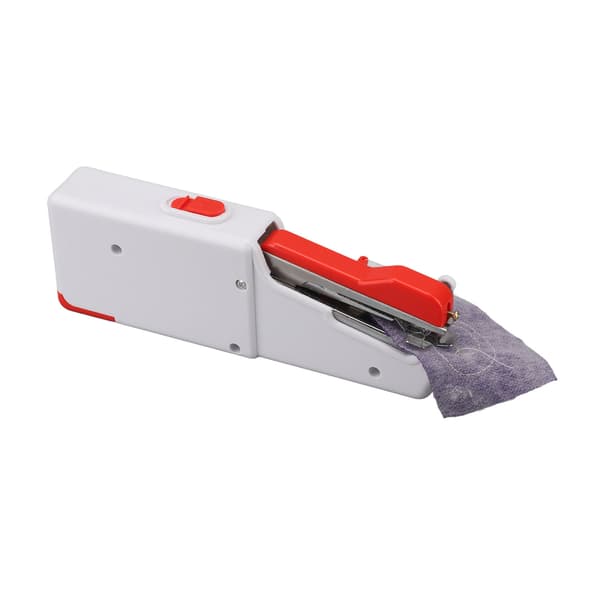 Handheld Sewing Machine Mini Professional Battery Powered Ergonomic Portable Electric Sewing Machine for Beginners Red